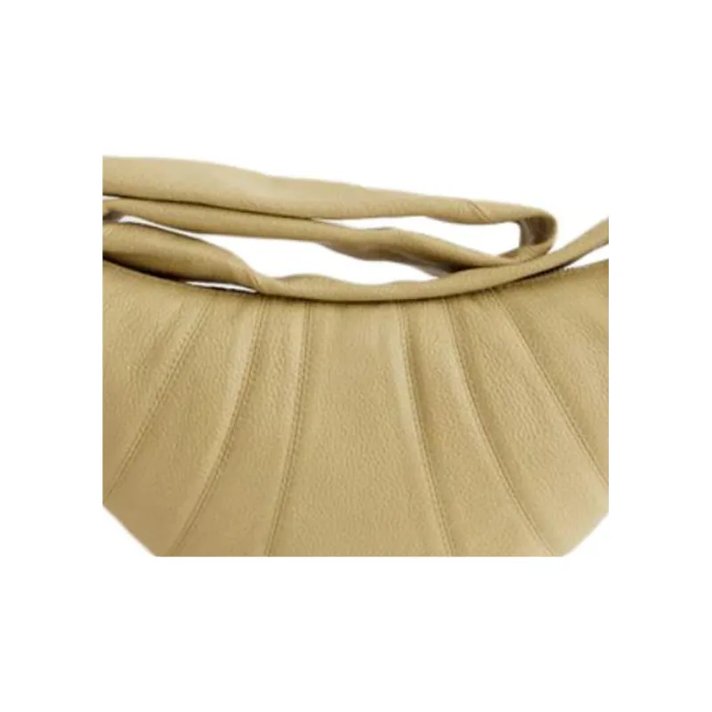 Lemaire Cow Leather Croissant Bag, Crossbody Bag, Shoulder Bag Trumpets Unisex Yellow Green-4