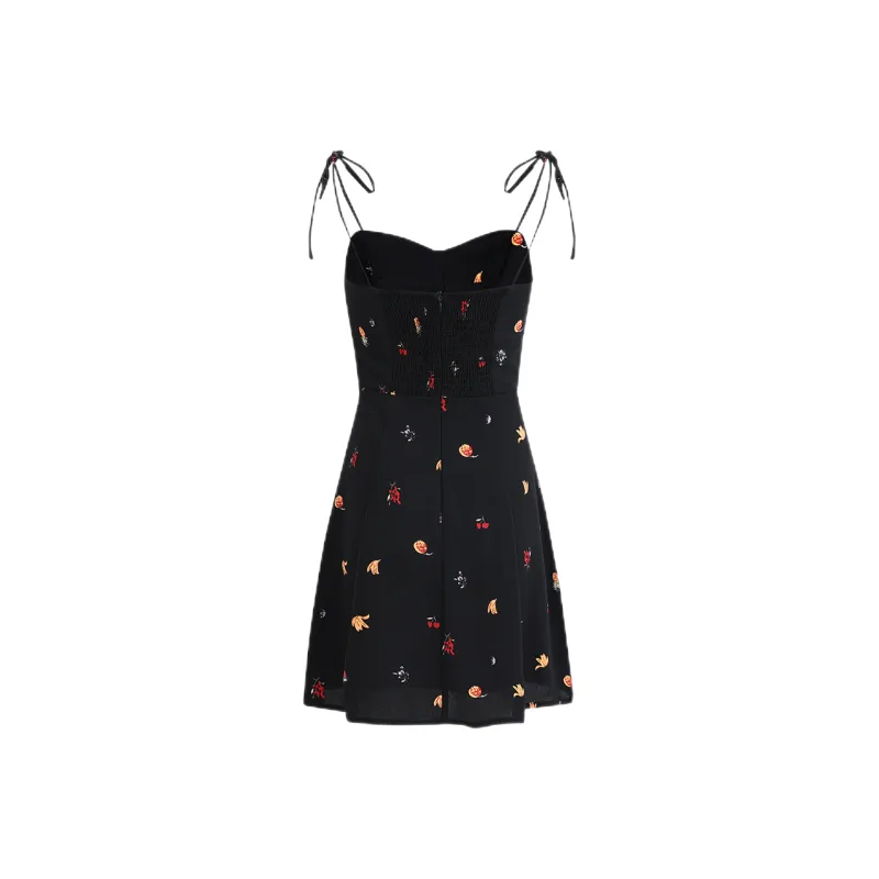 ABBY GODDESS Slip Dress Women's Black-1