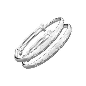 Silver Place 999 Fine Silver Bangles Kids'
