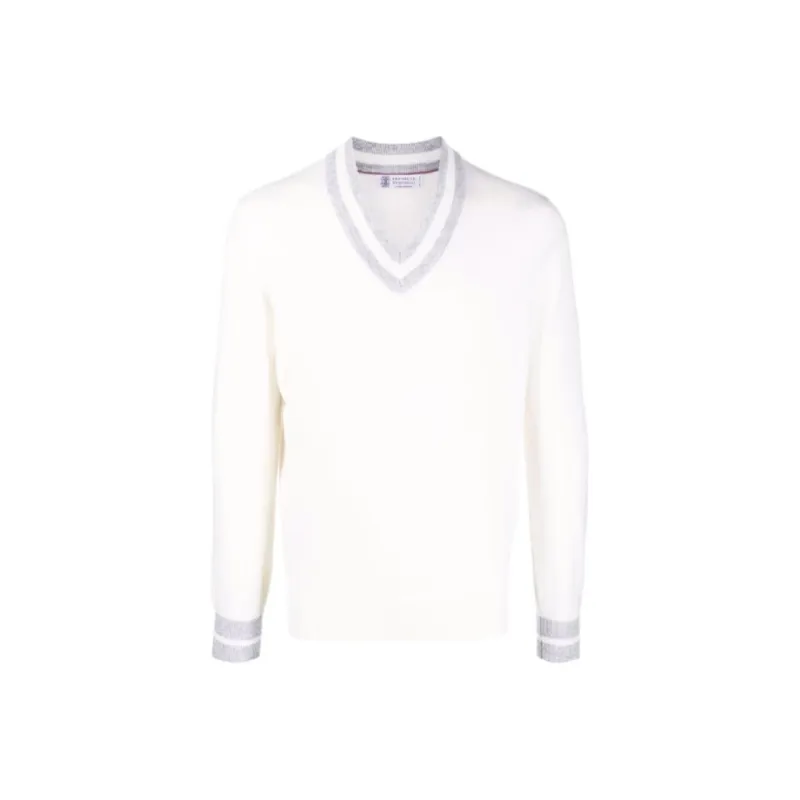 Brunello Cucinelli FW21 Cashmere Sweater Men's White-0