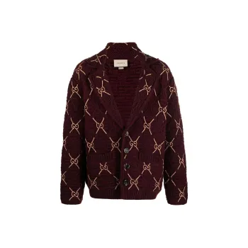 GUCCI Sweaters Men Burgundy