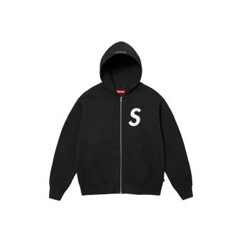 Supreme S Logo Zip Up Hooded Sweatshirt