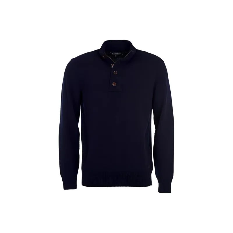 BARBOUR High Neck Half Buttoned Knit Jumper-0