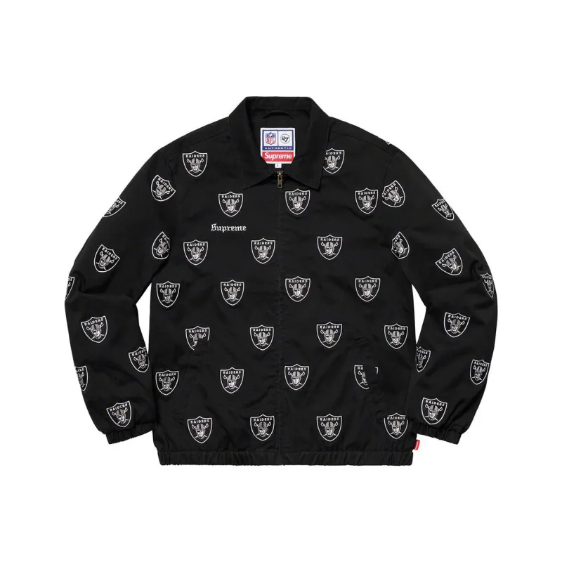 Supreme Nfl X Raiders X '47 Embroidered Harrington Jacket-0