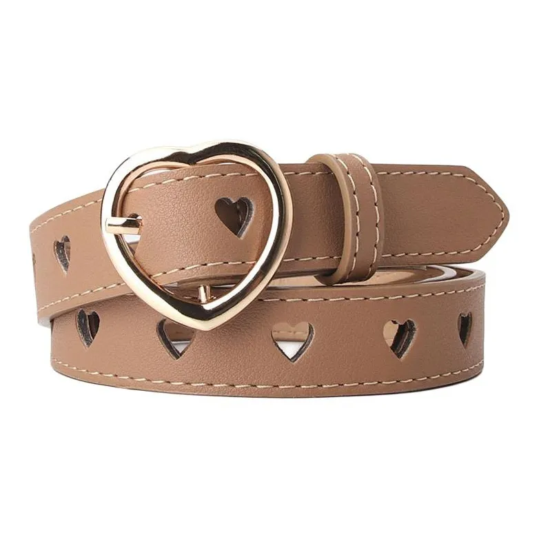 JEANSWEST PU Leather Belts Women's 2.4CM-3