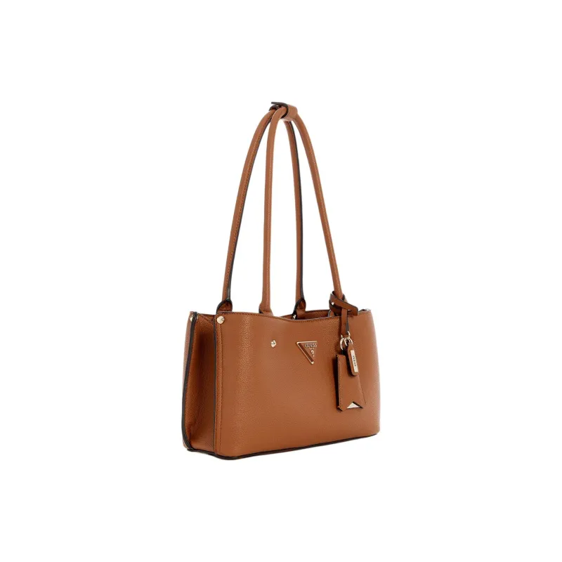 GUESS Meridian Polyurethane Shoulder Bag Women's Cognac Brandy-1