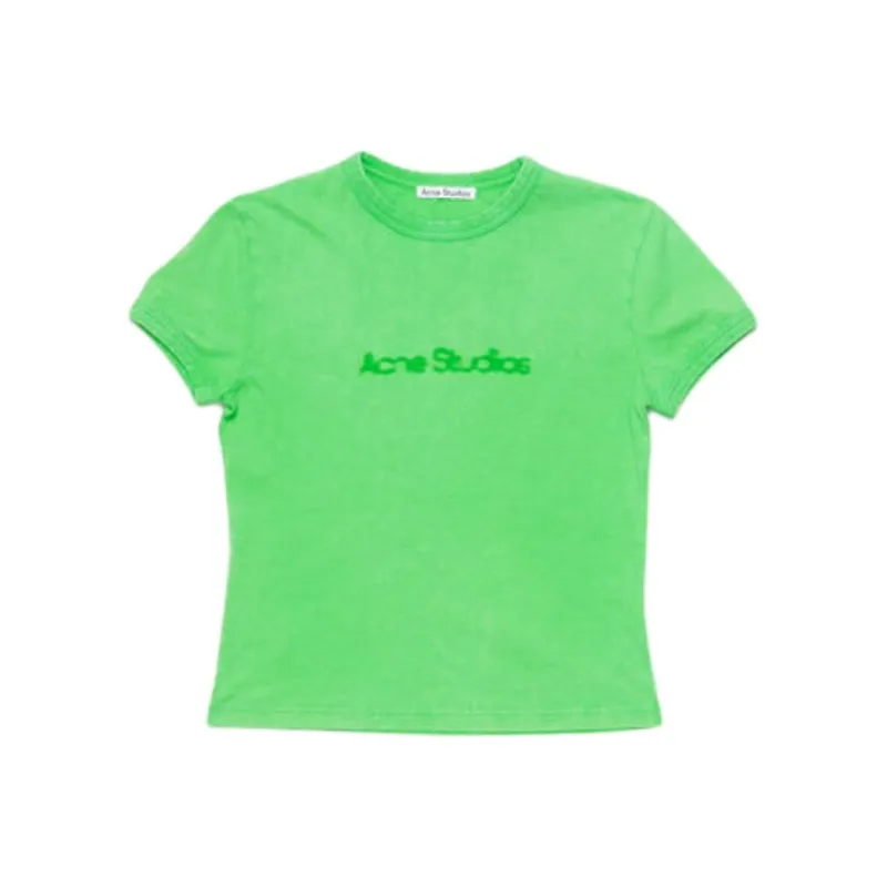 Acne Studios FW24 T-Shirt Unisex Bright Green-0