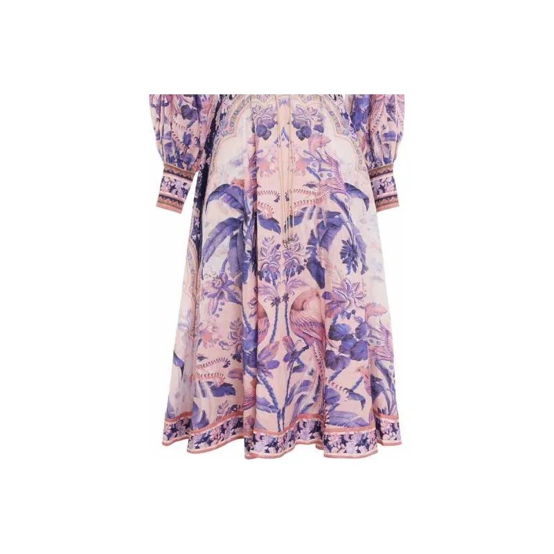 Zimmermann FW22 Long Sleeved Dress Women's Purple-4