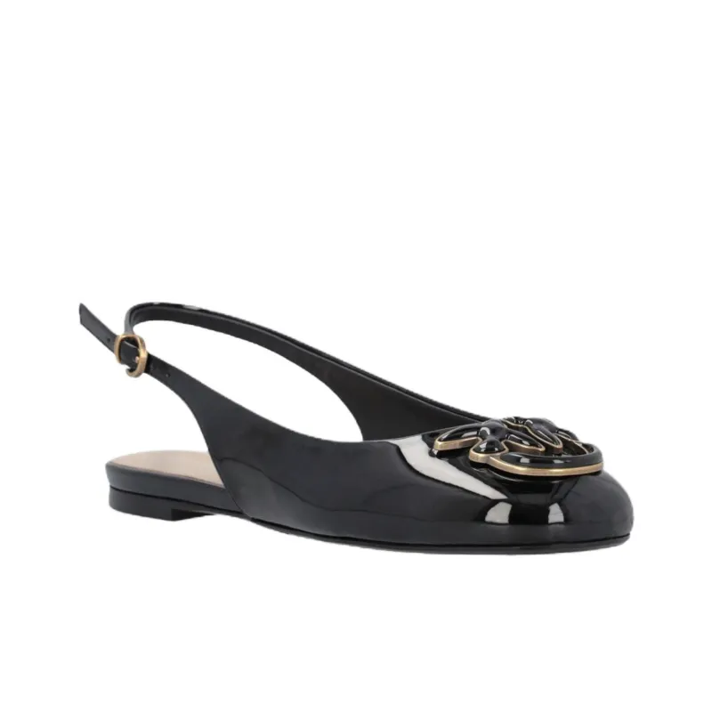 PINKO Slingback Casual Single Shoes Women's Black-2