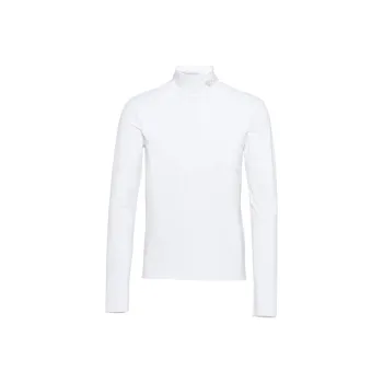 PRADA Mock-neck Jersey T-shirt