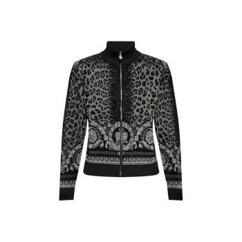 VERSACE Patterned Wool Cardigan
