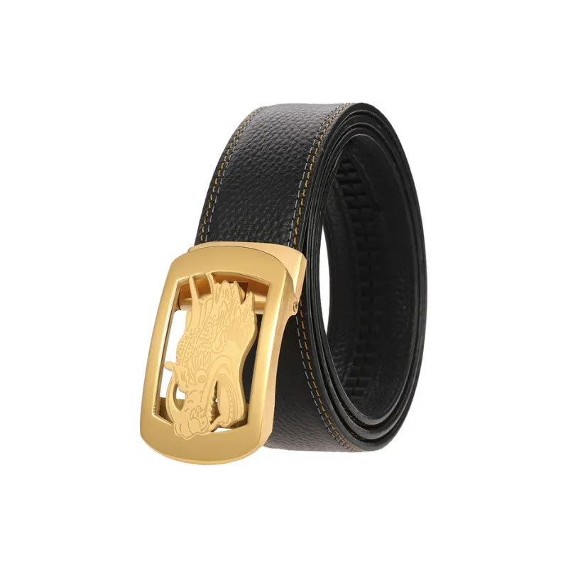 YUZHAOLIN Cow Leather Belts Men's Width 3.8CM-2