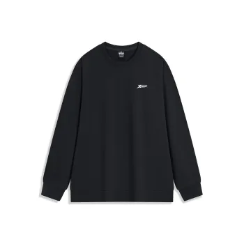 XTEP Casual Long Sleeved Sweatshirt Jet Black Men's