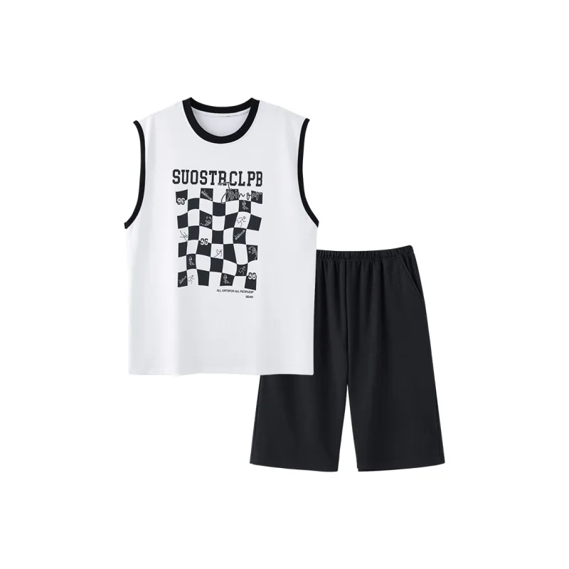 ROUKEER Men Pajama Sets-21