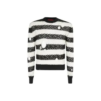 Liberal Youth Ministry Striped Cut out Detail Jumper