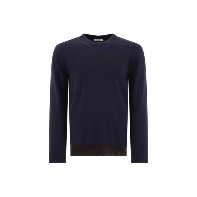 Valentino Logo Plaque Crewneck Jumper-0