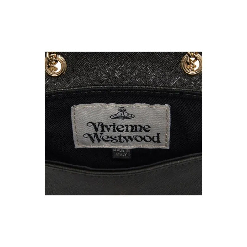 Vivienne Westwood Leather Crossbody Bag, Shoulder Bag Women's Black-5