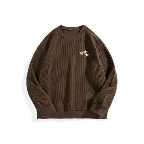 PEACEBIRD MEN Knitted Fabric With Muscle Texture Crew Neck Sweatshirt Men's