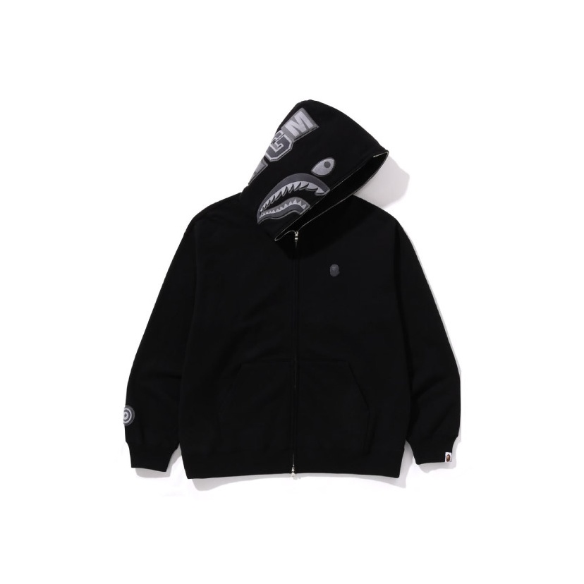 A BATHING APE Ape Head One Point Shark Zip Hoodie Pink PKX