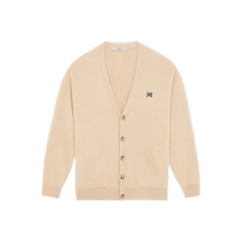 Maison Kitsune Fox Head Patch Wool Cardigan