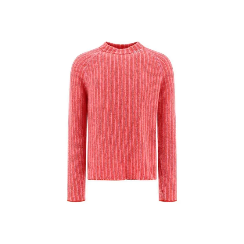 MARNI Logo Embroidered Cable Knit Jumper-0
