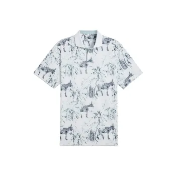 PUMA MATTRSafari Polo Shirt Men's White/Mint Green