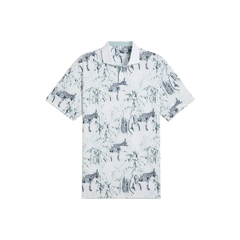 PUMA MATTRSafari Polo Shirt Men's White/Mint Green-0
