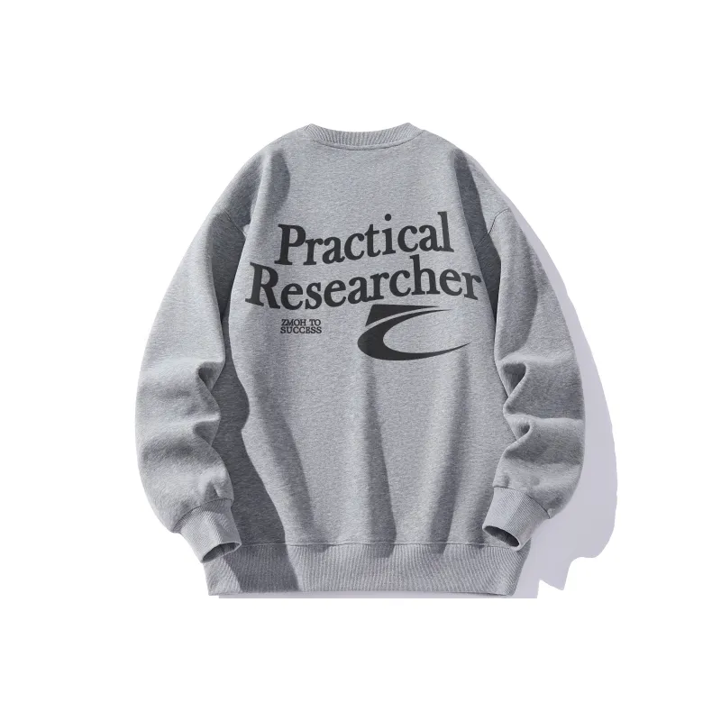 ZMOH Fleece Lined Crew Neck Sweatshirt Unisex Couple's-11