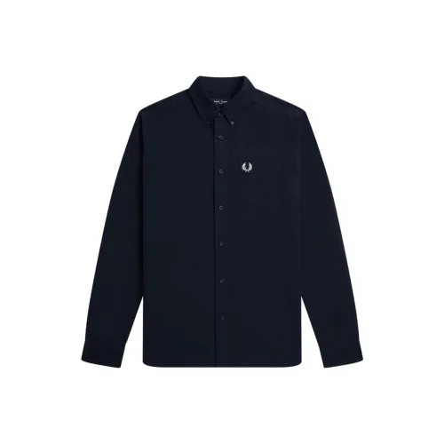 FRED PERRY Oxford Logo embroidered Cotton Shirt