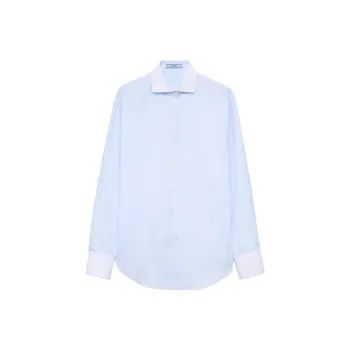 PRADA Logo Embroidered Button Up Shirt