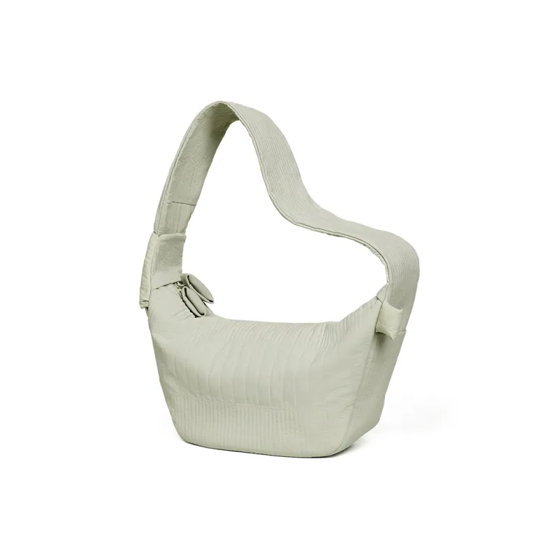 CLOUT CLOUD Nylon Shoulder Bag, Crossbody Bag Medium Size Women's Wheat White/Celadon/Plum Black-1