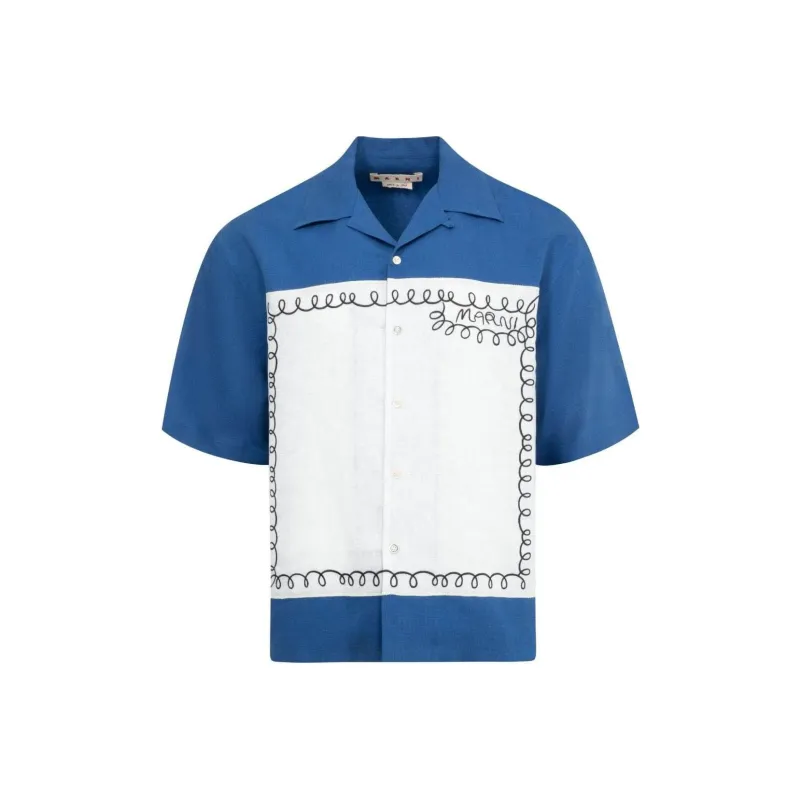 MARNI Organic Poplin Bowling Shirt-0