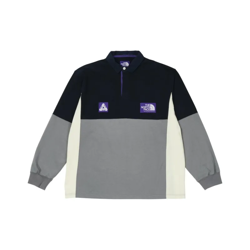 PALACE X The North Face Purple Label High Bulky Rugby Shirt-0