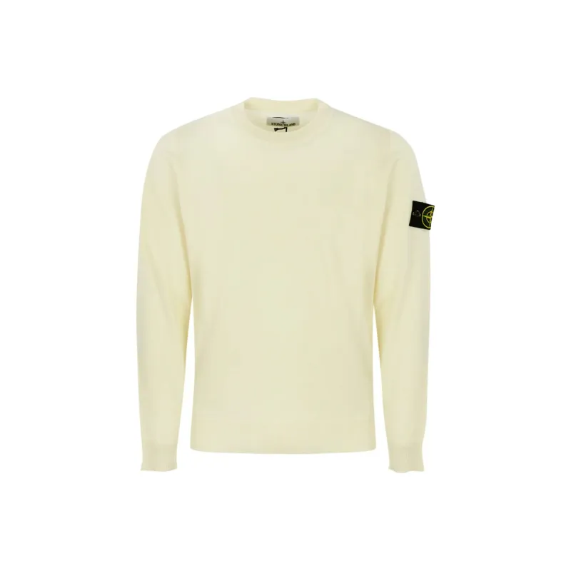 STONE ISLAND Logo Patch Crewneck Knitted Jumper-0
