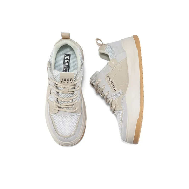 JEEP SPIRIT Outdoor Commute Skateboard Shoes Unisex Low Top Natural Deer-2