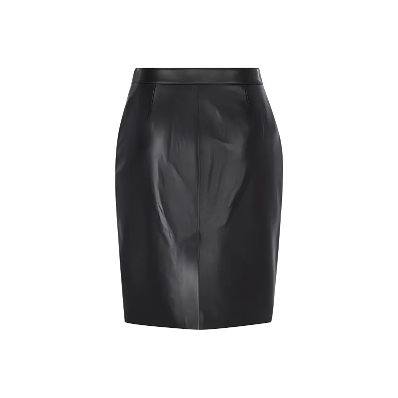 CELINE SS25 Spring Summer Women's Collection Leather Long Skirts Women's Black-1