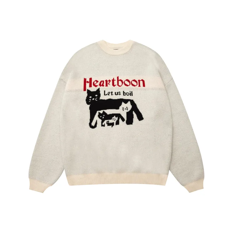 Heartboon Sweaters Unisex Ecru-0