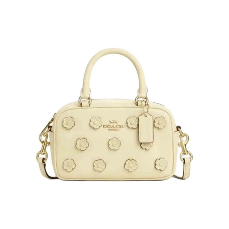 COACH SATCHEL Cow Leather Shoulder Bag, Crossbody Bag, Handbag Trumpets Women's Moonlight-0