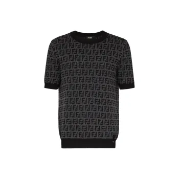 FENDI FW22 Knitwear Men's Black Gray Color