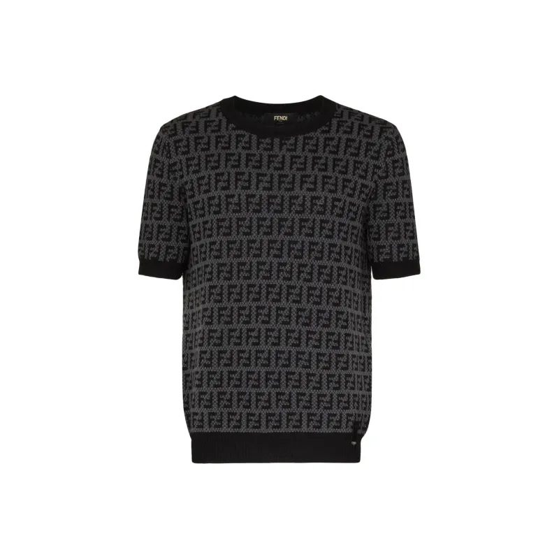 FENDI FW22 Knitwear Men's Black Gray Color-0
