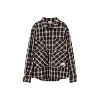 NO ONE ELSE Shirt Unisex Black White Plaid