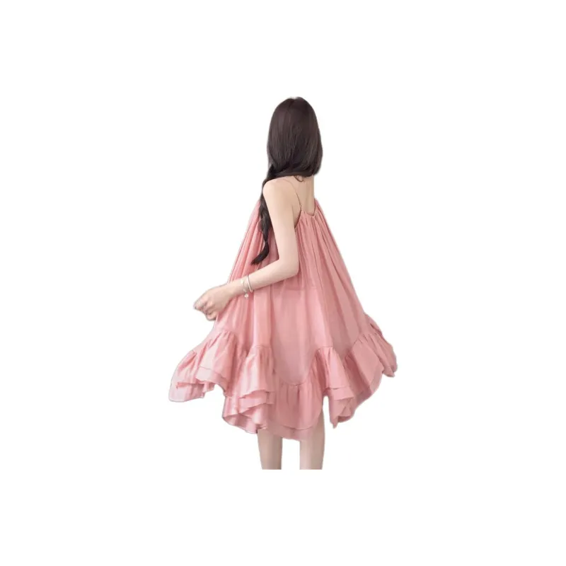 Mu Xiao Xin Slip Dress Women's Pink-1