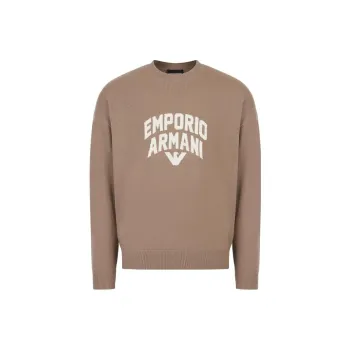 EMPORIO ARMANI Sweaters Men Oats Brown
