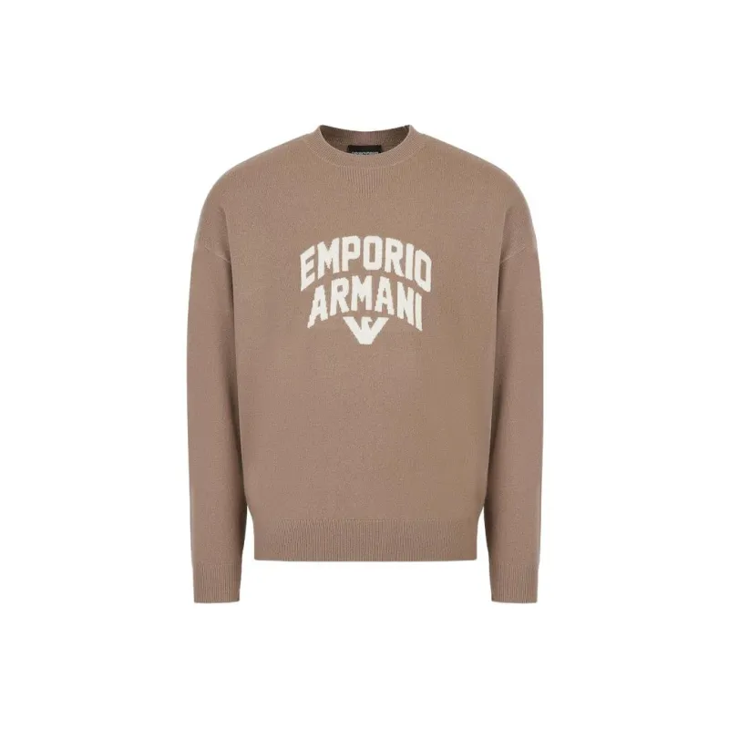 EMPORIO ARMANI Sweaters Men Oats Brown-0