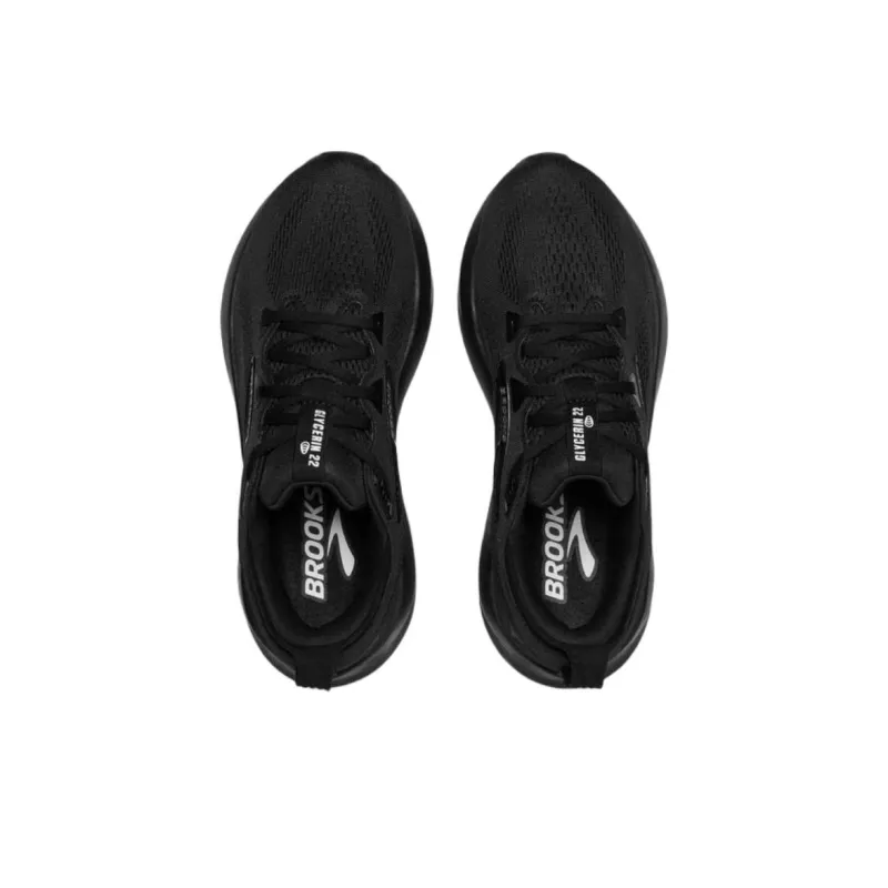 Brooks Glycerin 22 Anti Slip Wear Resistant Low Top Long Distance Running Shoes Men's Black-3