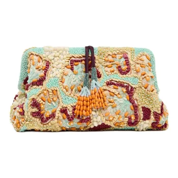ZARA Polyester One Shoulder Clutch Women's Multicolor