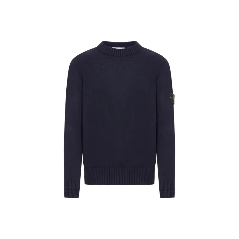 STONE ISLAND Logo Patch Crewneck Jumper-0