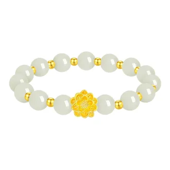 ALLOVE Hetian Jade Bracelets Green Jade Women's