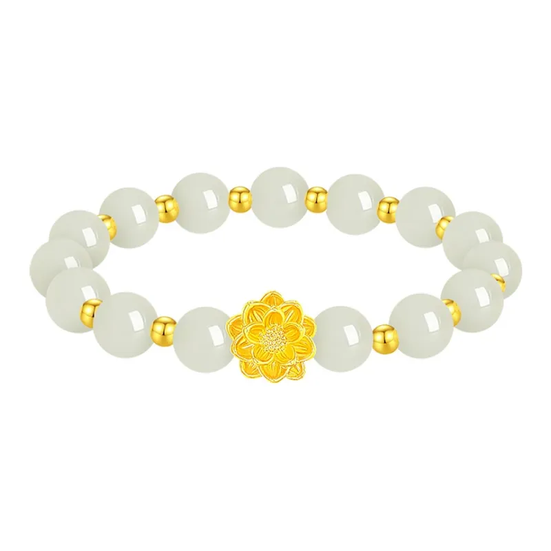 ALLOVE Hetian Jade Bracelets Green Jade Women's-0