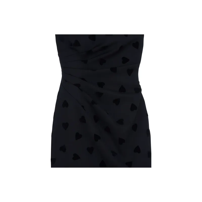 CELINE All Over Heart Patterned Strapless Dress-5